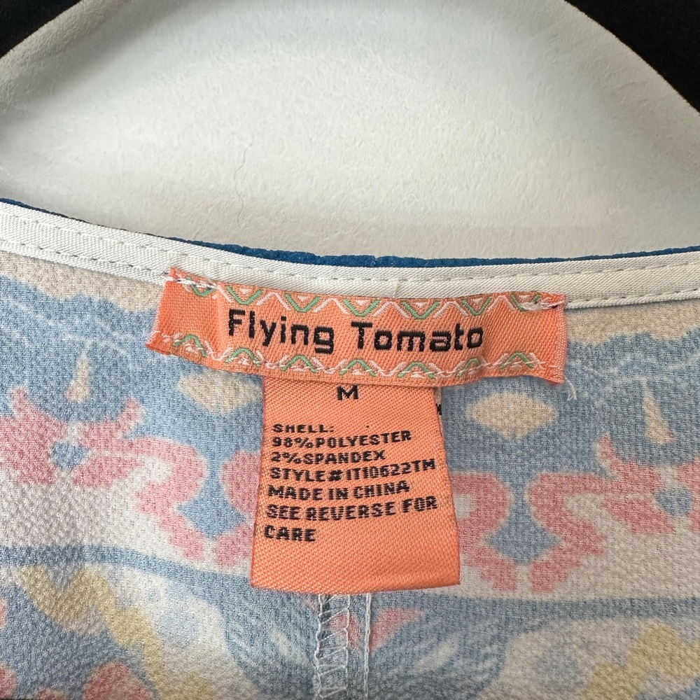 Flying Tomato Multicolor Patterned V-Neck Blouse - image 6